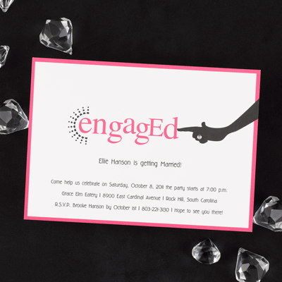 Perfect for any type of engagement party or bridal shower this invitation 